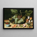 Nature morte avec fruits et fleurs - Jan Soreau — framed artwork on a wall