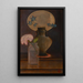 Delphiniums and a rose - Jan Spychalski — framed artwork on a wall