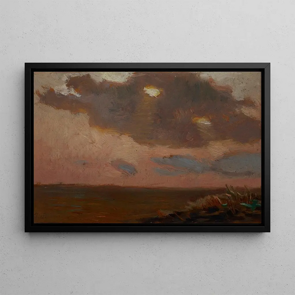 After Sunset - Jan Stanisławski — framed artwork on a wall