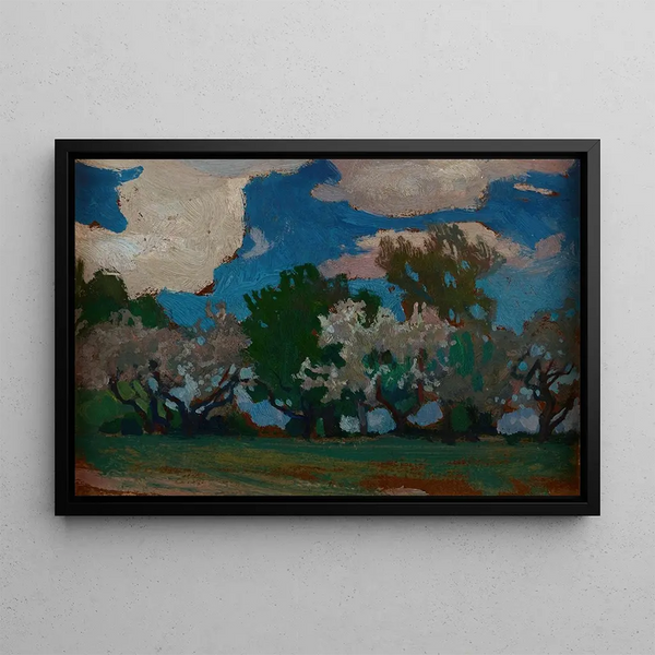 Flowering Apple Tree - Jan Stanisławski — framed artwork on a wall