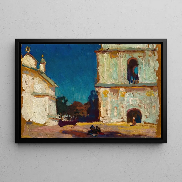 the Beffroi de la cathédrale orthodoxe Sainte-Sophie à Kyiv - Jan Stanisławski — framed artwork on a wall