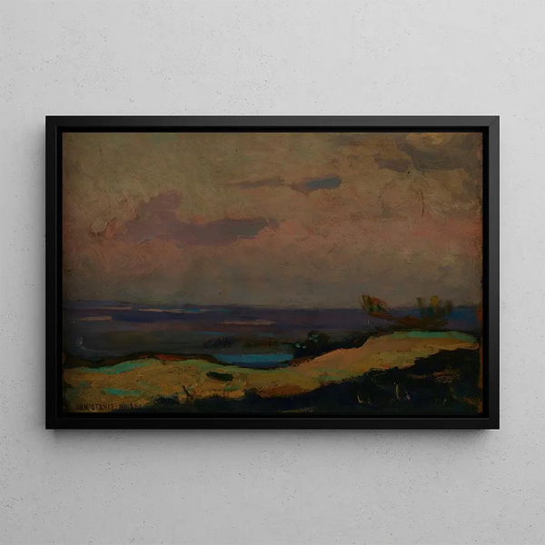 Sunset Painting - Jan Stanisławski — framed artwork on a wall