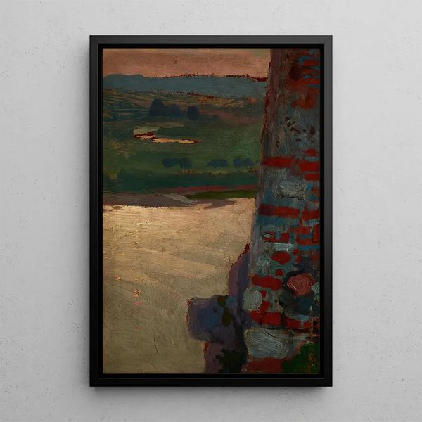 Evening on the Vistula - Jan Stanisławski — framed artwork on a wall