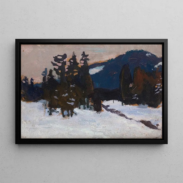 Evening in Koziniec - Jan Stanisławski — framed artwork on a wall