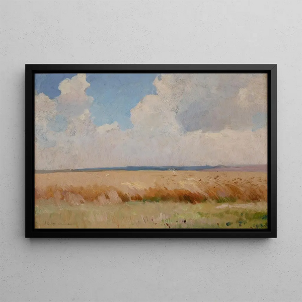 Champ à Białocerkiew (Bila Tserkva) - Jan Stanisławski — framed artwork on a wall