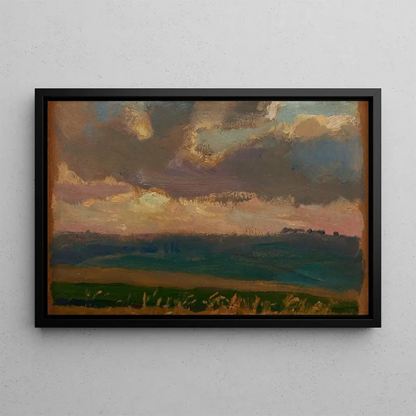 Fields in Proszowice - Jan Stanisławski — framed artwork on a wall