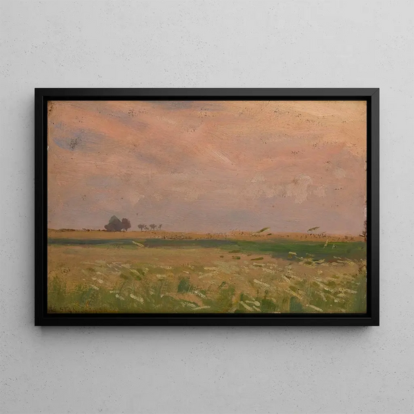 Fields near Bronowice - Jan Stanisławski — framed artwork on a wall