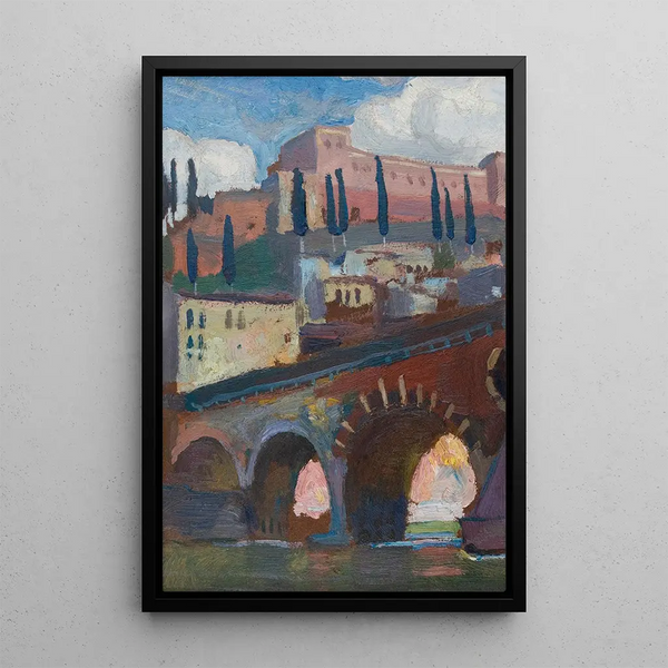 Fortress of Verona - Jan Stanisławski — framed artwork on a wall