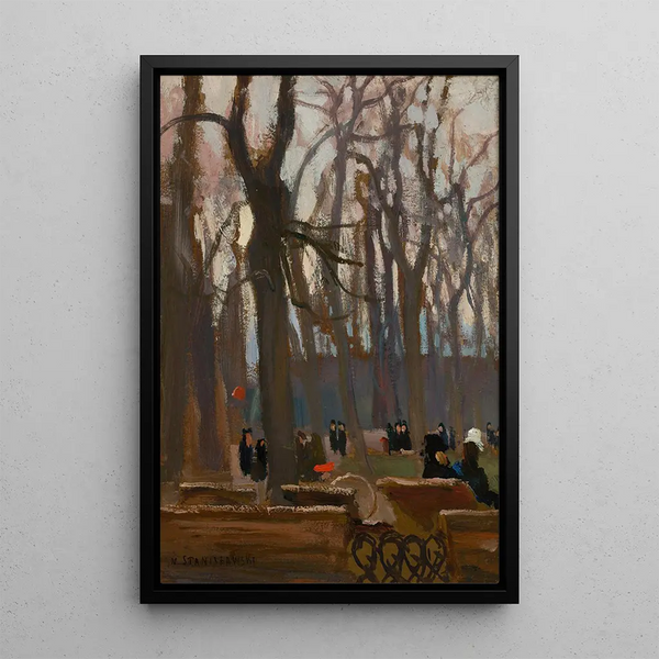 Fragment of the Planty Park - Jan Stanisławski — framed artwork on a wall
