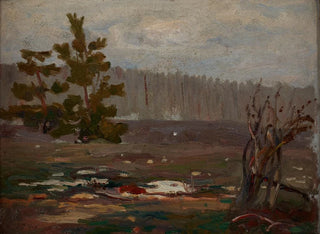 Spring Day Gray Painting - Jan Stanisławski — artwork view