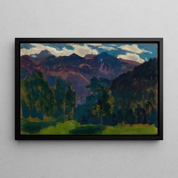 Mountain Landscape Painting of the Tatras - Jan Stanisławski — framed artwork on a wall