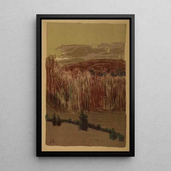 Landscape with a Bunch of Birches - Jan Stanisławski — framed artwork on a wall