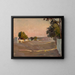 Landscape with Houses and a Fence - Jan Stanisławski — framed artwork on a wall