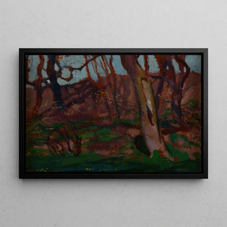 Motif of the Imperial Garden in Kyiv - Jan Stanisławski — framed artwork on a wall