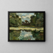 Landscape painting of a park with a pond - Jan Stanisławski — framed artwork on a wall