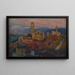 Pérouge at dusk - Jan Stanisławski — framed artwork on a wall