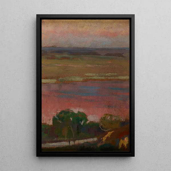 Rivière rose - Jan Stanisławski — framed artwork on a wall