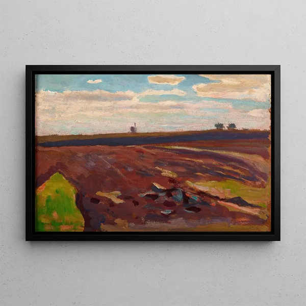 Champ labouré au printemps - Jan Stanisławski — framed artwork on a wall