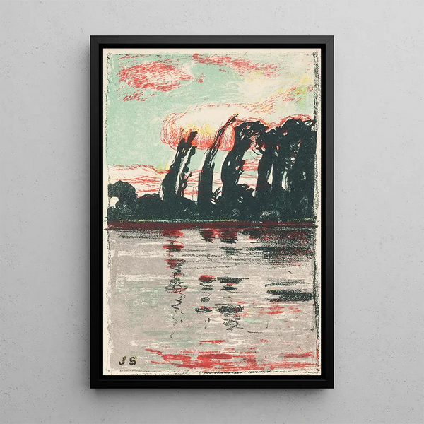Poplars - Jan Stanisławski — framed artwork on a wall