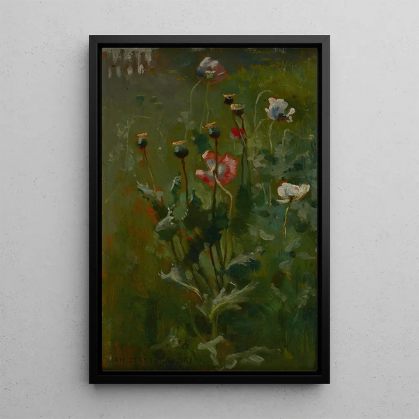 Poppies in Bloom - Jan Stanisławski — framed artwork on a wall