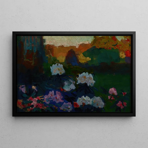 Rhododendrons Painting - Jan Stanisławski — framed artwork on a wall