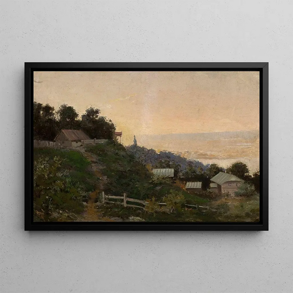 River landscape painting - Jan Stanisławski — framed artwork on a wall