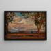 Sieniawa on the Rosia River - Jan Stanisławski — framed artwork on a wall