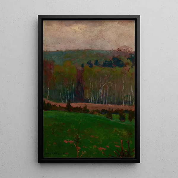 Spring Landscape Painting - Jan Stanisławski — framed artwork on a wall