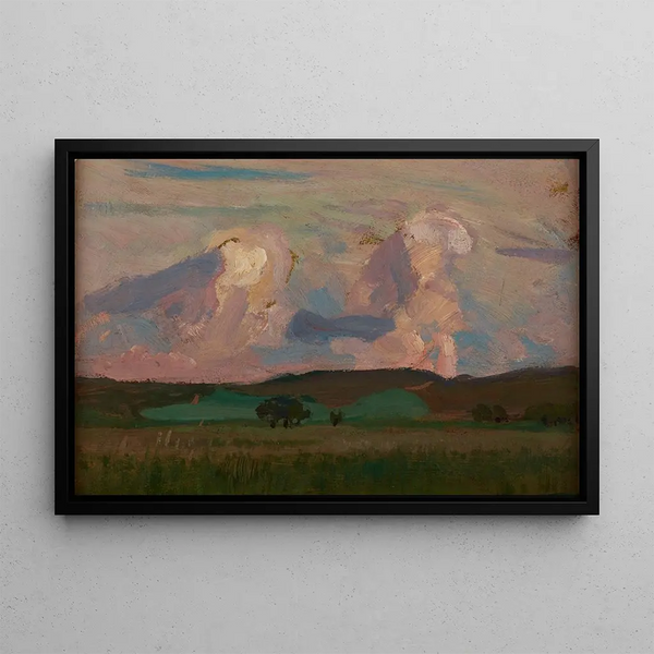 Spring in Krzemionki, Kraków - Jan Stanisławski — framed artwork on a wall