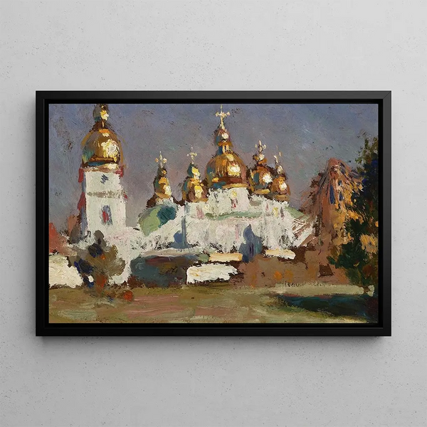 Saint Michael's Church in Kiev - Jan Stanisławski — framed artwork on a wall