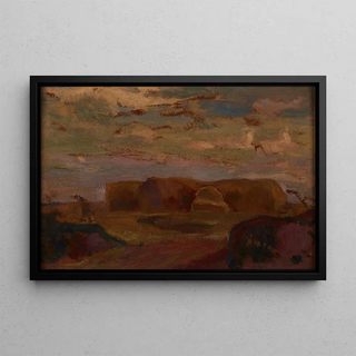 Meules - Jan Stanisławski — framed artwork on a wall