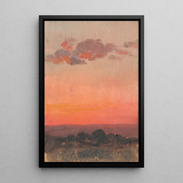 Sunset Painting - Jan Stanisławski — framed artwork on a wall