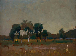 Trees in the meadow - Jan Stanisławski — artwork view