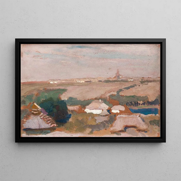 Ukrainian Village Painting - Jan Stanisławski — framed artwork on a wall