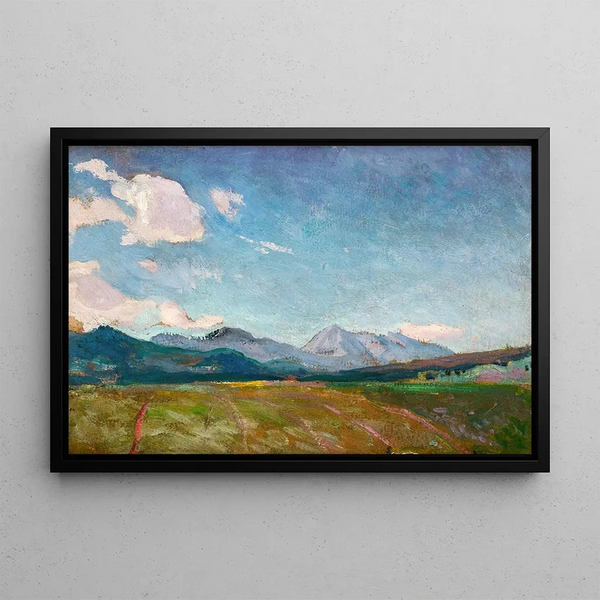 View towards Osobita, Zakopane - Jan Stanisławski — framed artwork on a wall