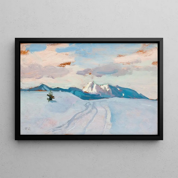 Winter Zakopane painting - Jan Stanisławski — framed artwork on a wall