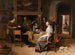 an elegant company in an interior with figures playing cards at a table - Jan Steen — artwork view