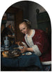 Girl eating oysters - Jan Steen — artwork view