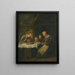 Grace Before a Meal - Jan Steen — framed artwork on a wall