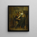 Inn with hosts and maid - Jan Steen — framed artwork on a wall