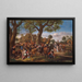 Peasants celebrating in front of an inn - Jan Steen — framed artwork on a wall