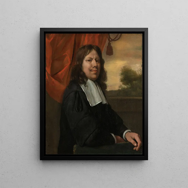 Self-portrait - Jan Steen — framed artwork on a wall