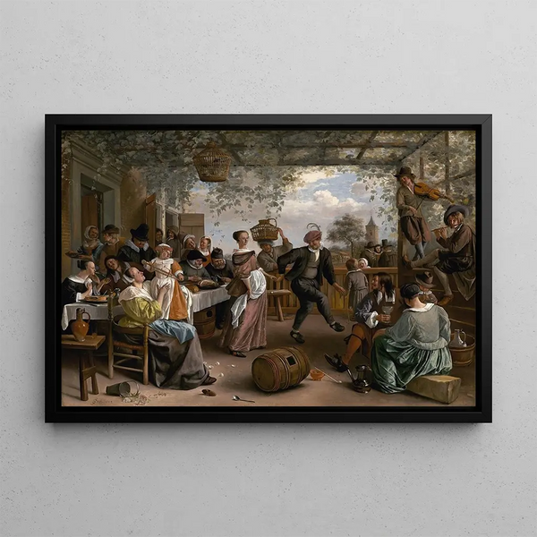 The Dancing Couple - Jan Steen — framed artwork on a wall