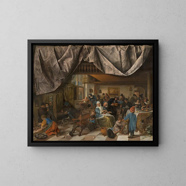The Life of Man - Jan Steen — framed artwork on a wall