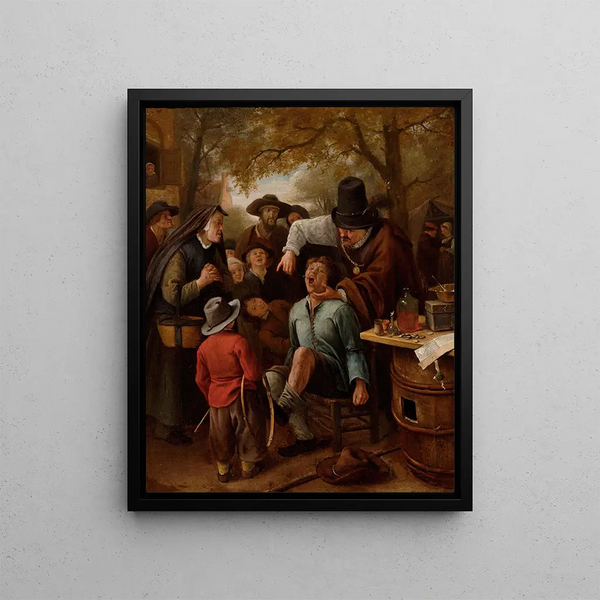 L'arracheur de dents - Jan Steen — framed artwork on a wall
