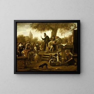 The Charlatan - Jan Steen — framed artwork on a wall