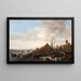 Winter Scene Painting - Jan Steen — framed artwork on a wall