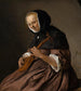 Woman playing the cittern - Jan Steen — artwork view
