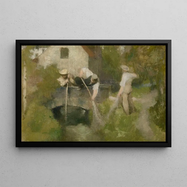 Traînée dans la Woluwe - Jan Stobbaerts — framed artwork on a wall
