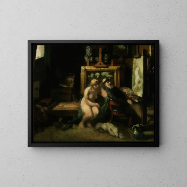 The Rest of Diana - Jan Stobbaerts — framed artwork on a wall